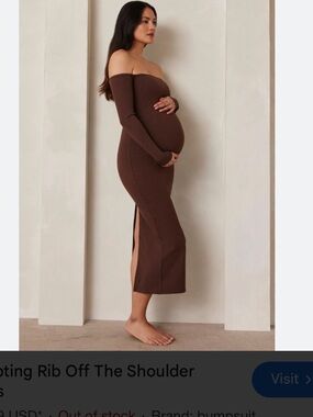 bumpsuit brown dress The Elle Maternity Dress